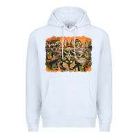 White camouflage bunny background Premium Hoodie - BarkalooDesign
