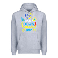 Heather Grey world down syndrome day t shirt support and awareness 3.21 t shirt Premium Hoodie - linhVisuals