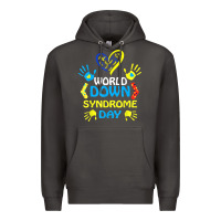 Smoke world down syndrome day t shirt support and awareness 3.21 t shirt Premium Hoodie - linhVisuals