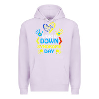 Lilac world down syndrome day t shirt support and awareness 3.21 t shirt Premium Hoodie - linhVisuals
