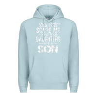 Blue Mist you can't scare me i have four daughters and a son funny dad t shirt Premium Hoodie - linhVisuals