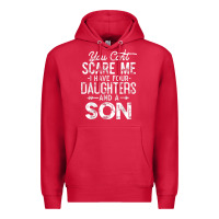 Cardinal you can't scare me i have four daughters and a son funny dad t shirt Premium Hoodie - linhVisuals