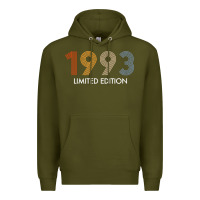 Army Green retro 29 years vintage 1993 limited edition 29th birthday t shirt Premium Hoodie - linhVisuals