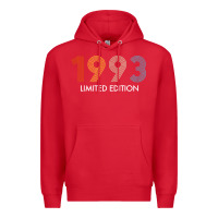 Red retro 29 years vintage 1993 limited edition 29th birthday t shirt Premium Hoodie - linhVisuals
