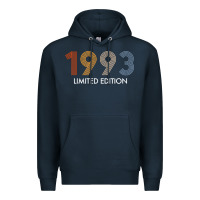 Navy retro 29 years vintage 1993 limited edition 29th birthday t shirt Premium Hoodie - linhVisuals