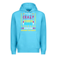 Ocean Blue oncology nurse t  shirt i'm the crazy oncology nurse t  shirt Premium Hoodie - linhVisuals