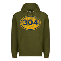 Army Green 304 west virginia home t shirt Premium Hoodie - linhVisuals