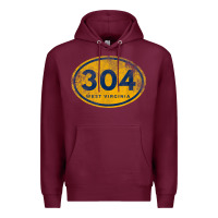 Burgundy 304 west virginia home t shirt Premium Hoodie - linhVisuals