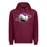 Burgundy asexual outer space planet ace pride t shirt Premium Hoodie - linhVisuals