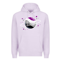Lilac asexual outer space planet ace pride t shirt Premium Hoodie - linhVisuals