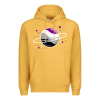 Mustard asexual outer space planet ace pride t shirt Premium Hoodie - linhVisuals