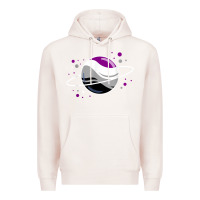 Pale Pink asexual outer space planet ace pride t shirt Premium Hoodie - linhVisuals