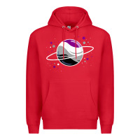 Red asexual outer space planet ace pride t shirt Premium Hoodie - linhVisuals