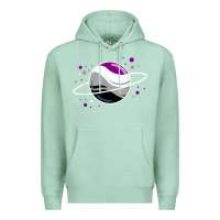 Seafoam asexual outer space planet ace pride t shirt Premium Hoodie - linhVisuals
