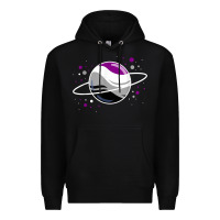 Black asexual outer space planet ace pride t shirt Premium Hoodie - linhVisuals