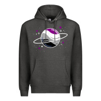 Charcoal Heather asexual outer space planet ace pride t shirt Premium Hoodie - linhVisuals