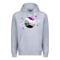 Heather Grey asexual outer space planet ace pride t shirt Premium Hoodie - linhVisuals