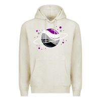 Oatmeal Heather asexual outer space planet ace pride t shirt Premium Hoodie - linhVisuals