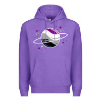 Purple asexual outer space planet ace pride t shirt Premium Hoodie - linhVisuals