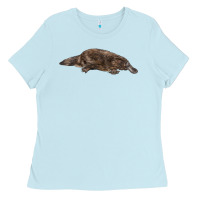 Baby Blue Platypus Ladies Tee - LillyAllenDesigns