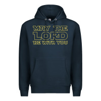 Navy may the lord be with you by jesus surfed apparel co premium t shirt Premium Hoodie - linhVisuals