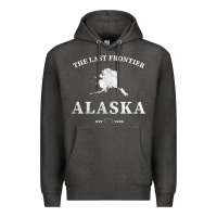 Charcoal Heather alaska the last frontier t shirt Premium Hoodie - linhVisuals