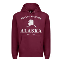 Burgundy alaska the last frontier t shirt Premium Hoodie - linhVisuals