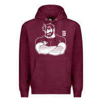 Burgundy bobo bear   adam likes crossing arms t shirt Premium Hoodie - linhVisuals