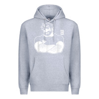 Heather Grey bobo bear   adam likes crossing arms t shirt Premium Hoodie - linhVisuals