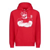 Red bobo bear   adam likes crossing arms t shirt Premium Hoodie - linhVisuals