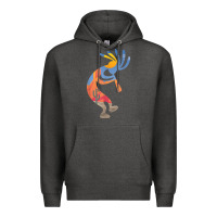 Charcoal Heather dancing kokopelli southwestern usa native american symbol t shirt Premium Hoodie - linhVisuals