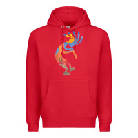 Red dancing kokopelli southwestern usa native american symbol t shirt Premium Hoodie - linhVisuals