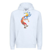 White dancing kokopelli southwestern usa native american symbol t shirt Premium Hoodie - linhVisuals
