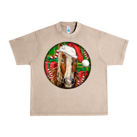 French Oak Belgian Horse  Christmas Urban Heavy Tee - LillyAllenDesigns