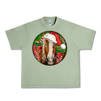 Oil Green Belgian Horse  Christmas Urban Heavy Tee - LillyAllenDesigns