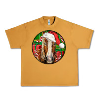 Peanut Butter Belgian Horse  Christmas Urban Heavy Tee - LillyAllenDesigns