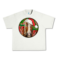 Pistachio Belgian Horse  Christmas Urban Heavy Tee - LillyAllenDesigns
