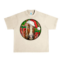 Sandshell Belgian Horse  Christmas Urban Heavy Tee - LillyAllenDesigns