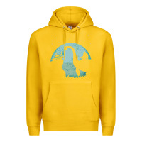Lemon bigfoot riding loch ness monster sasquatch ufo abduction pullover hood Premium Hoodie - linhVisuals