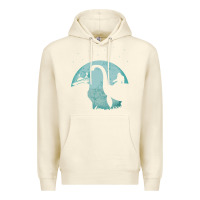 Sandshell bigfoot riding loch ness monster sasquatch ufo abduction pullover hood Premium Hoodie - linhVisuals