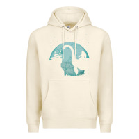 Tofu bigfoot riding loch ness monster sasquatch ufo abduction pullover hood Premium Hoodie - linhVisuals
