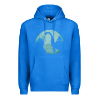 True Royal bigfoot riding loch ness monster sasquatch ufo abduction pullover hood Premium Hoodie - linhVisuals