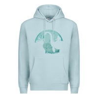 Blue Mist bigfoot riding loch ness monster sasquatch ufo abduction pullover hood Premium Hoodie - linhVisuals