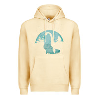Pina Colada bigfoot riding loch ness monster sasquatch ufo abduction pullover hood Premium Hoodie - linhVisuals