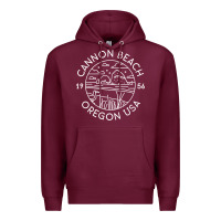 Burgundy cannon beach 1956 oregon clatsop sweatshirt Premium Hoodie - linhVisuals