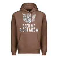 Beer Me Right Meow Premium Hoodie | Teevron
