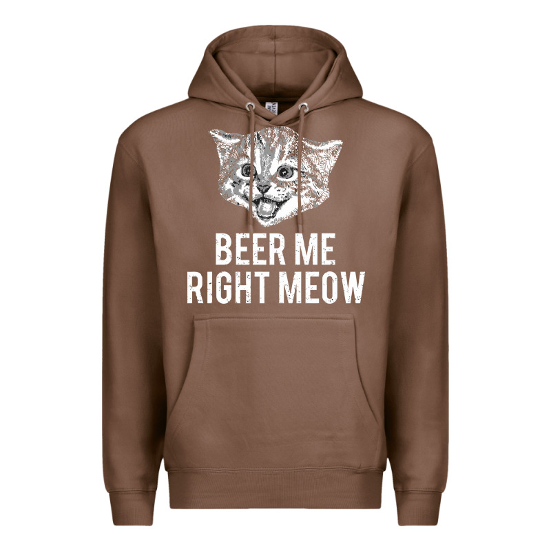 Beer Me Right Meow Premium Hoodie by linhVisuals | Teevron