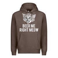 Coffee beer me right meow Premium Hoodie - linhVisuals