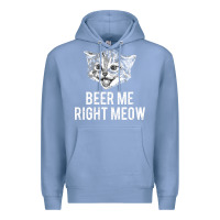 Colony Blue beer me right meow Premium Hoodie - linhVisuals