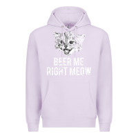 Lilac beer me right meow Premium Hoodie - linhVisuals